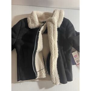 Limited Too Girls Black Winter Fleece Lined Jacket Size 7/8